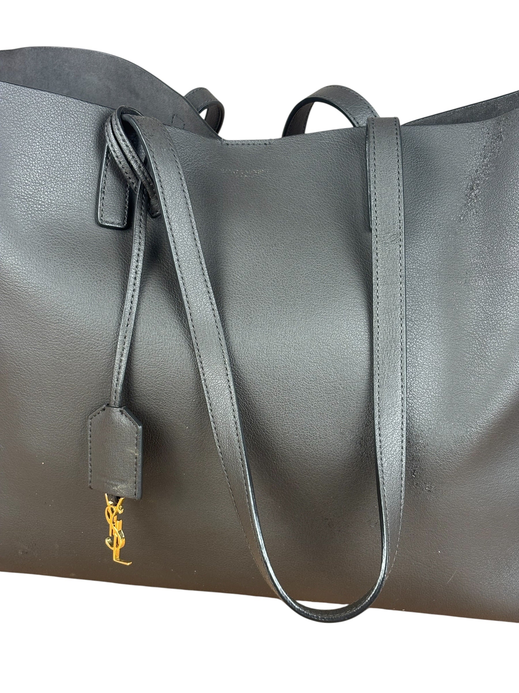 Yves Saint Laurent Leather East-West Shopping Tote Bag