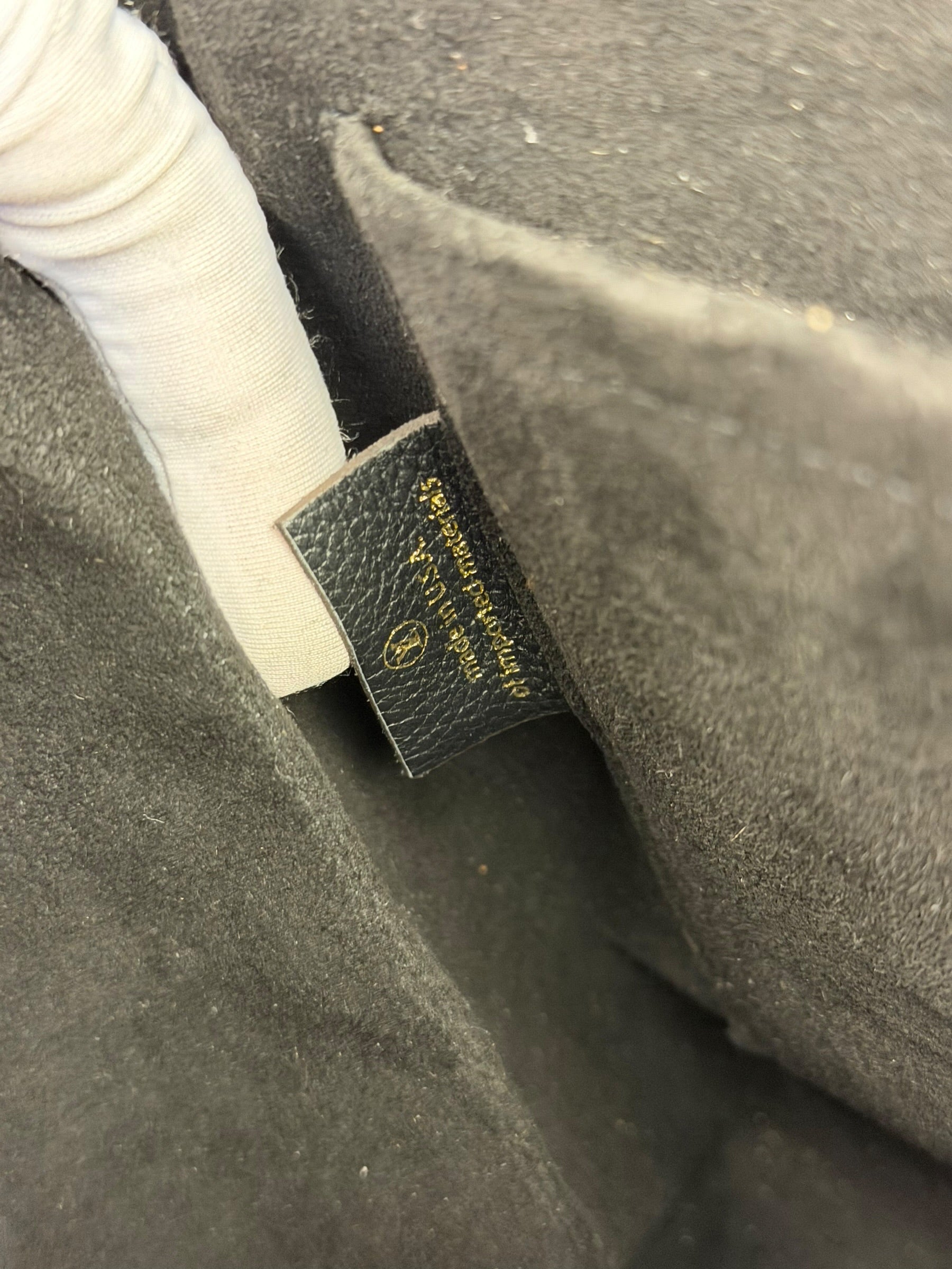 Louis Vuitton Black Leather/ Monogram Marignan 2Way Bag