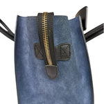 Celine Calfskin Leather/Suede Tri-Color Luggage Tote Bag