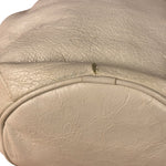 Balenciaga White Leather Le Cagole Bucket Shoulder Bag