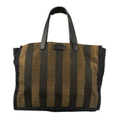 Fendi Pequin Canvas Tote Bag