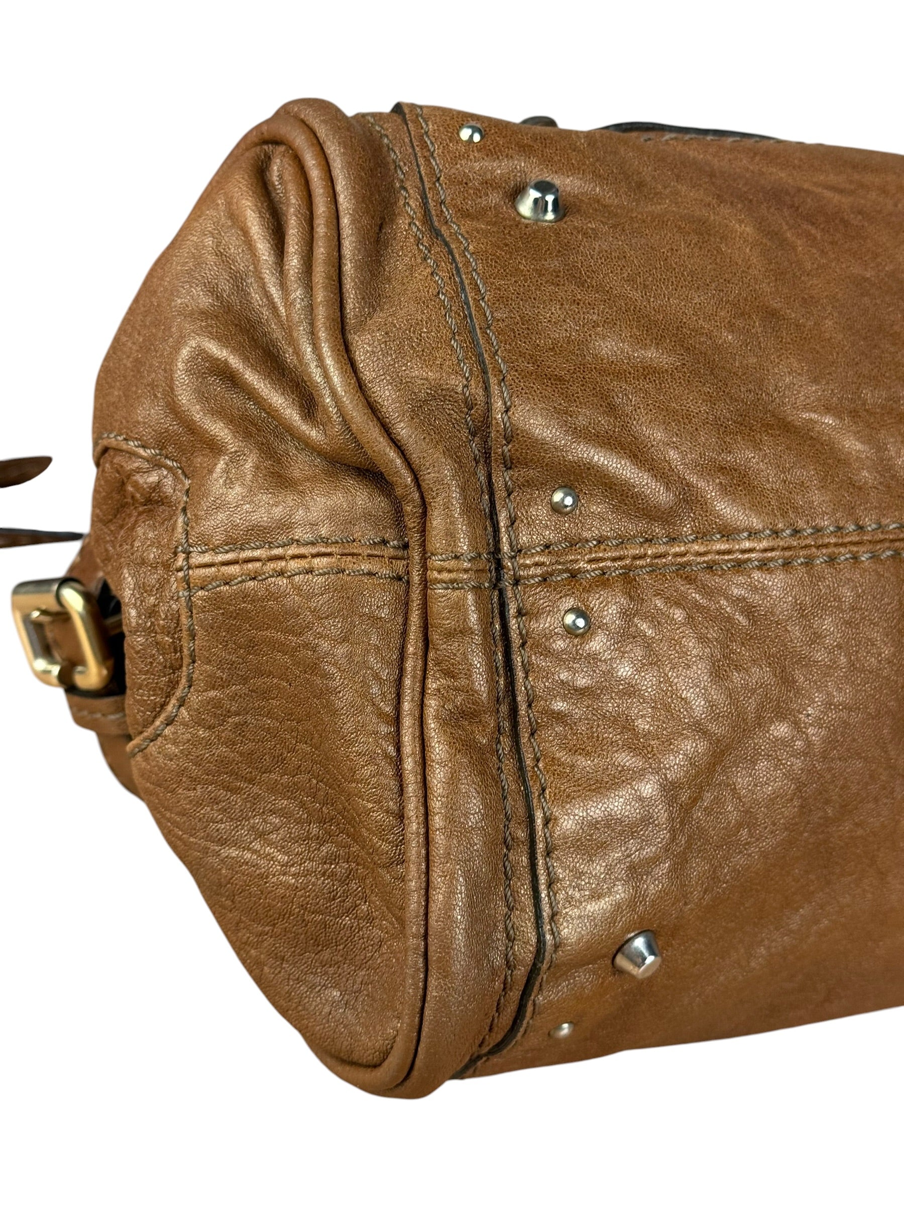 Chloe Vintage Brown Paddington Leather Handbag