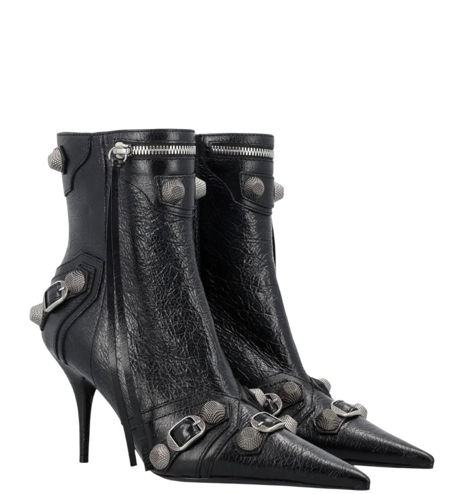 Balenciaga Black Cagole Ankle Boots