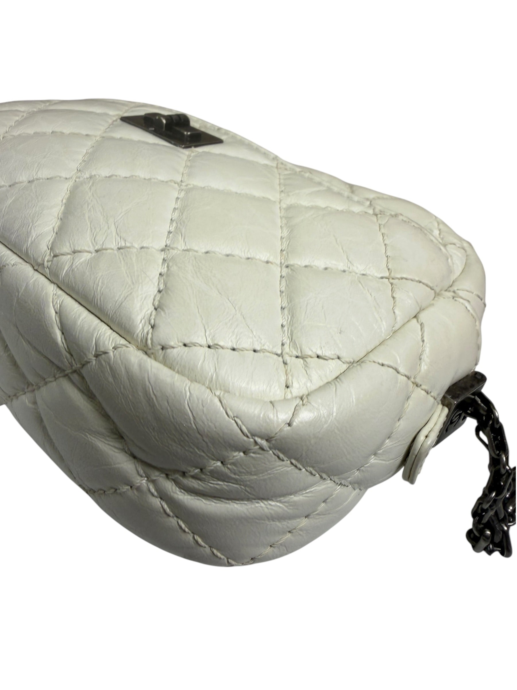 Chanel White Quilted Mini Reissue Camera Bag 2018