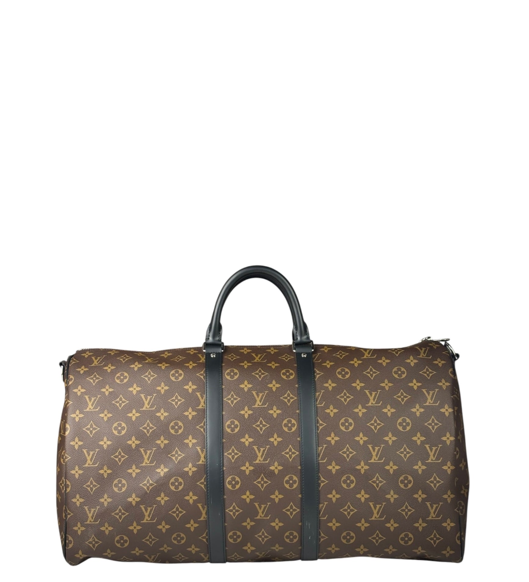 Louis Vuitton Black/Brown Monogram Keepall 55