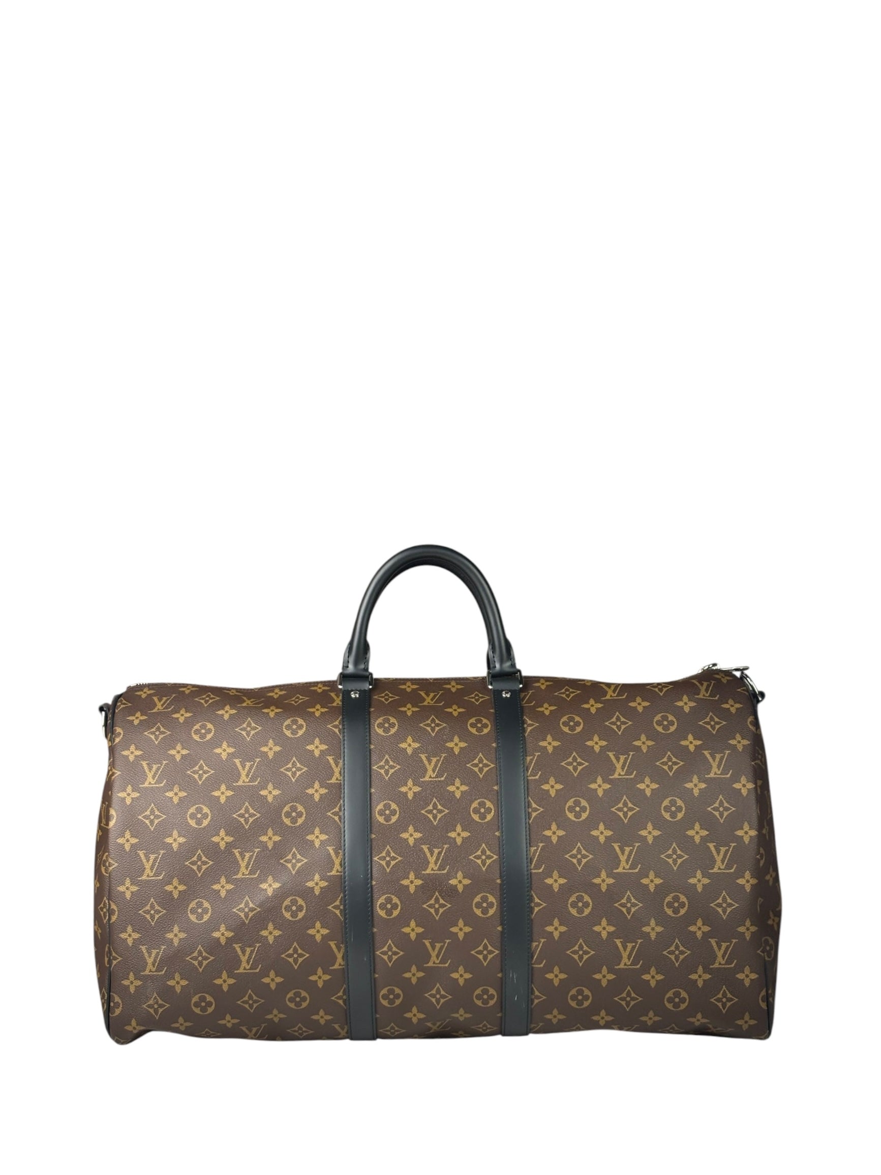 Louis Vuitton Black/Brown Monogram Keepall 55