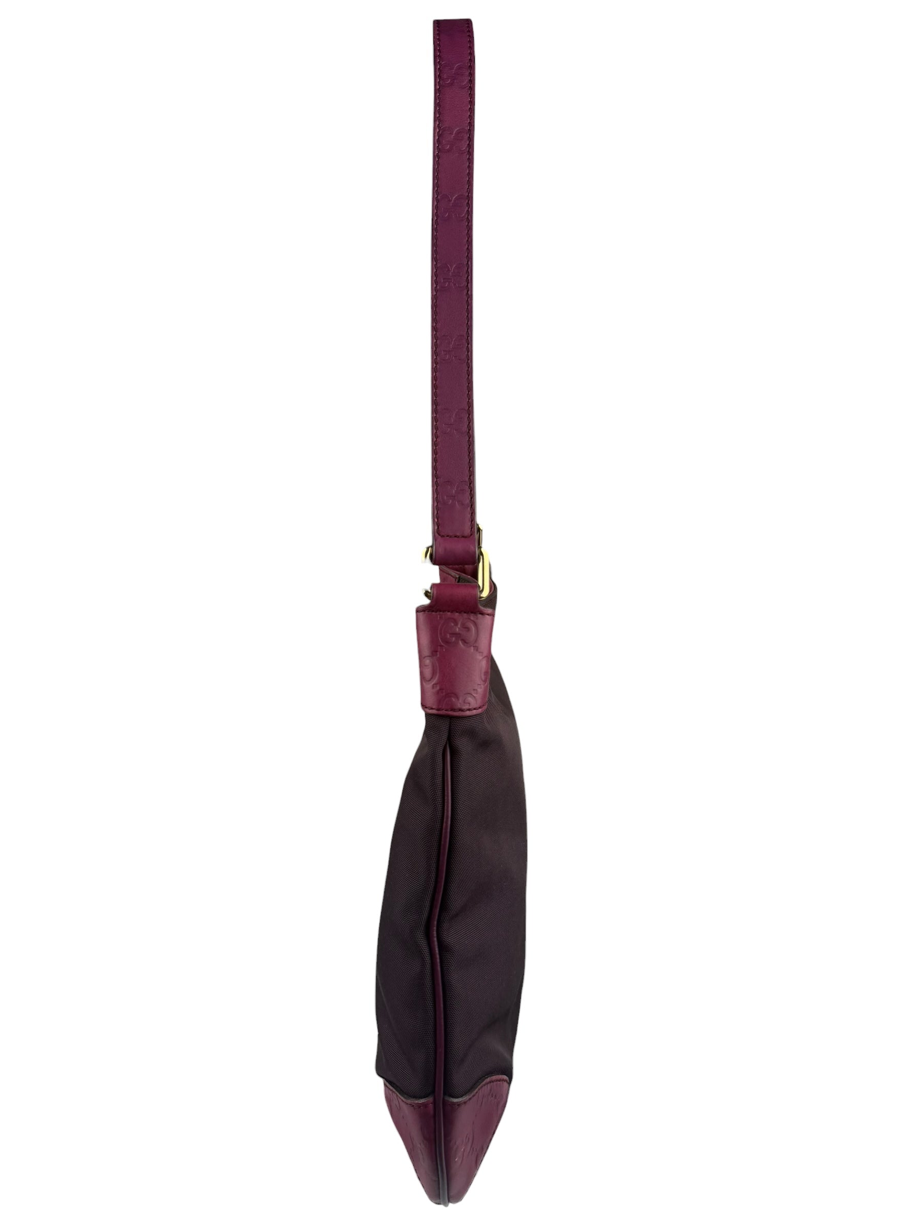 Gucci Vintage Purple Canvas Shoulder/Hobo Bag