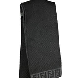 Fendi FF Logo Black Wool Scarf