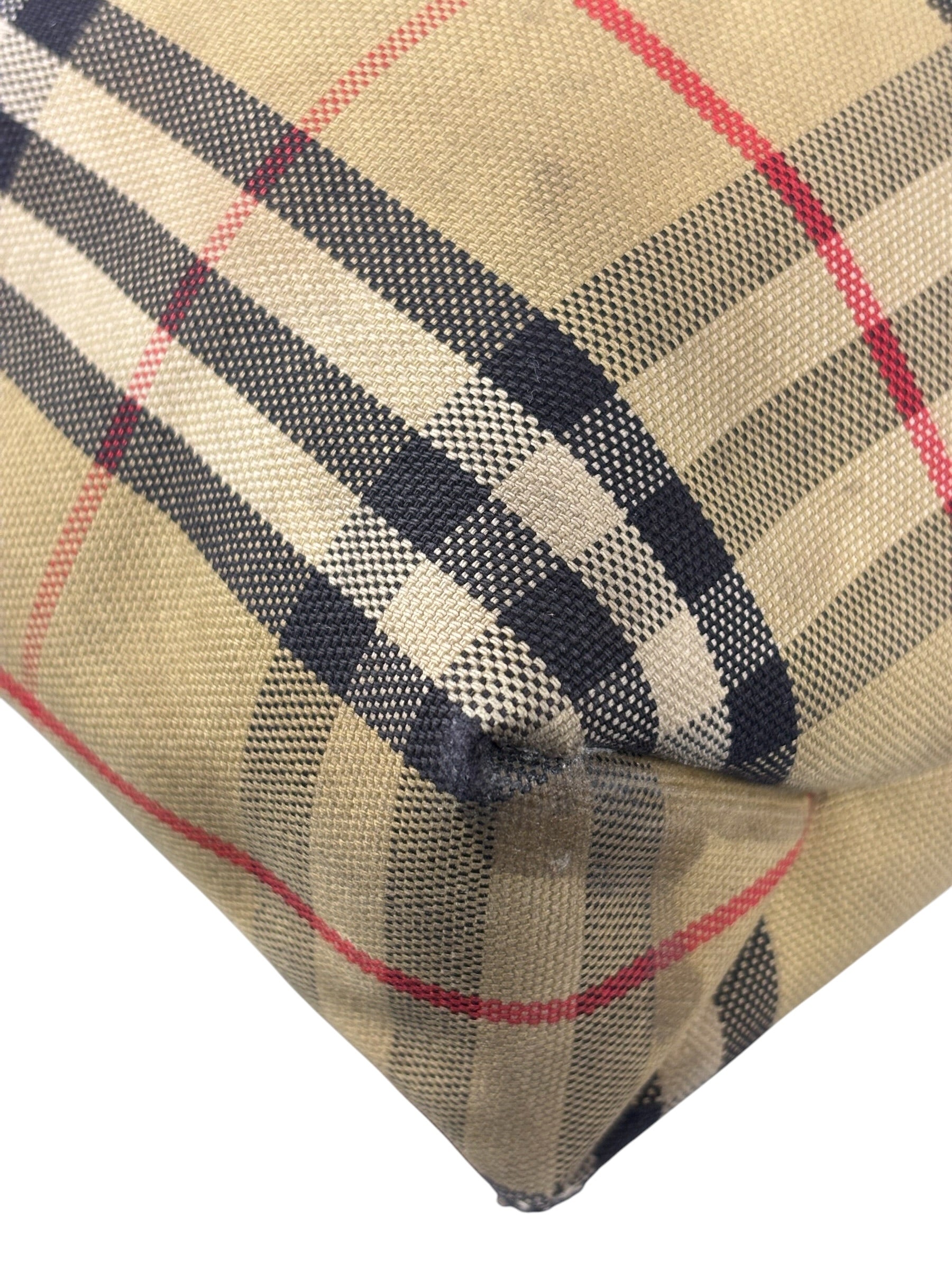 Burberry Vintage Nova Check Canvas Shoulder Tote