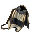 Burberrry Multicolor Leather Trim Striped Crossbody Bag