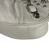 Balenciaga White Lambskin Le Cagole Shoulder Bag