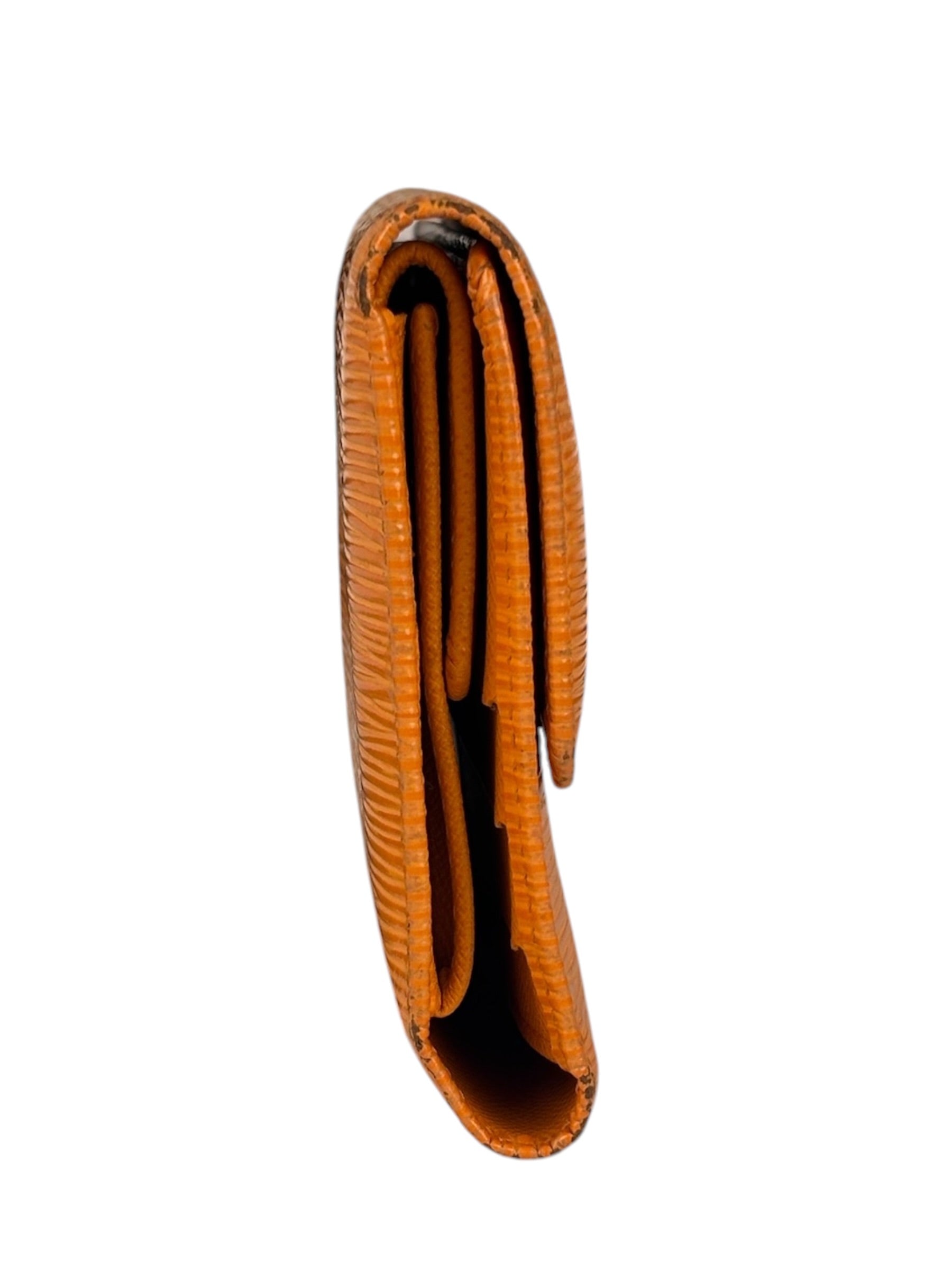 Louis Vuitton Orange Hue Epi Leather Wallet