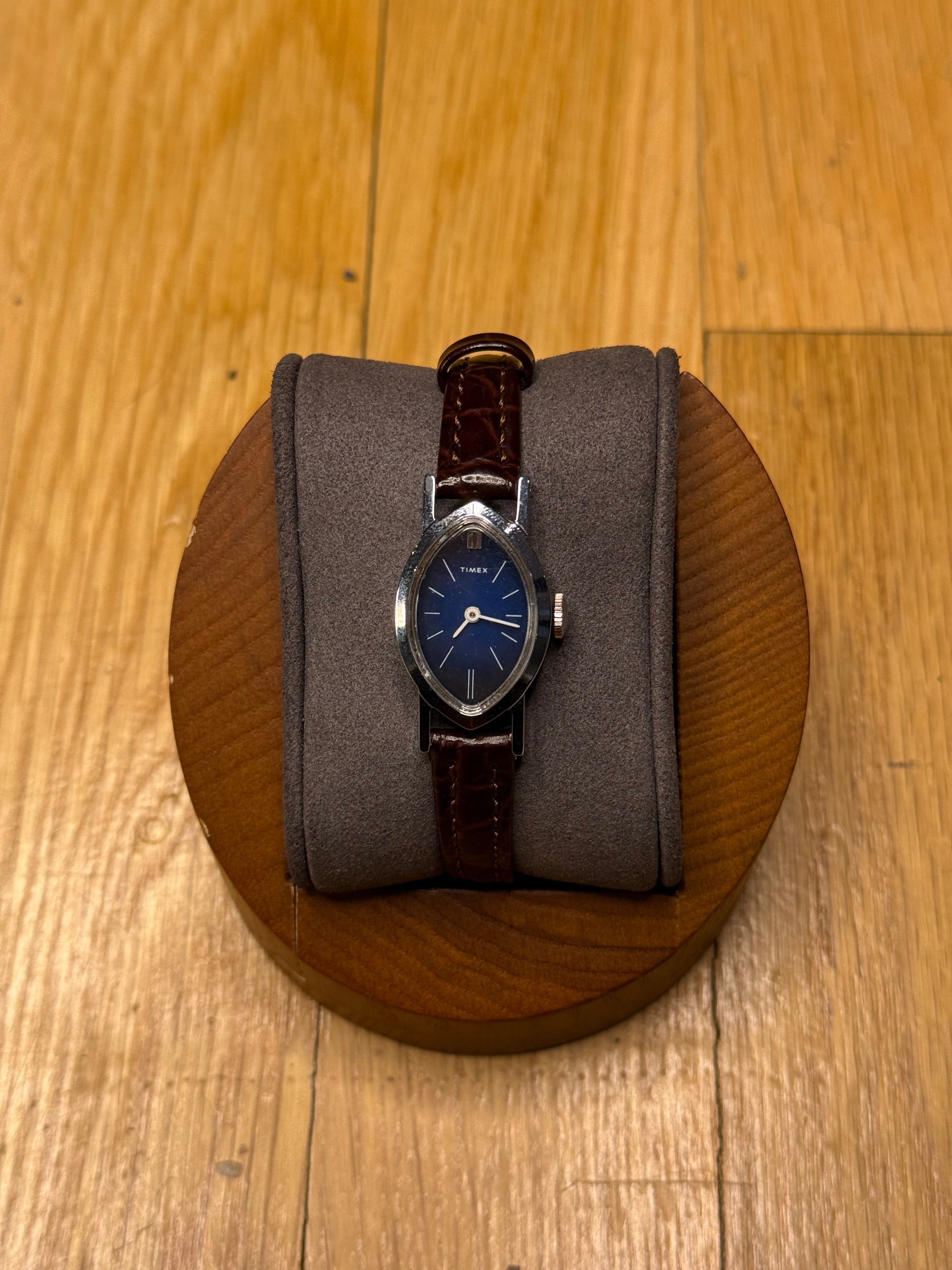 Timex Blue Marquee Dial Winding Movement