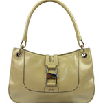 Gucci Vintage Beige Patent Leather Lady Lock Jackie Shoulder Bag