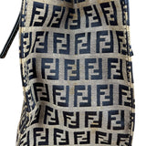 Fendi FF Buckle Navy Zucca Tote Handbag