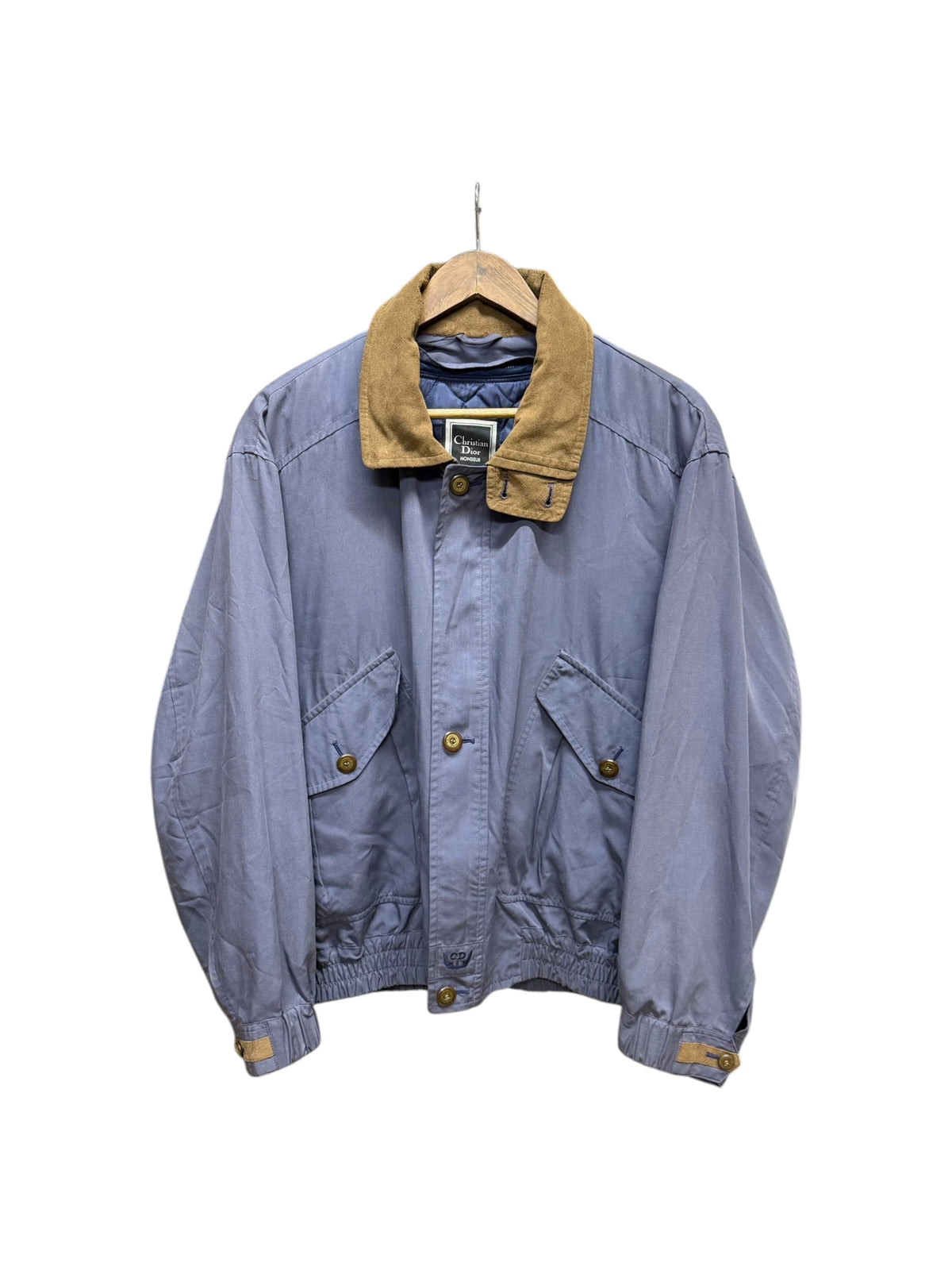 Vintage Christian Dior Blue Monsieur Zip-Up Jacket