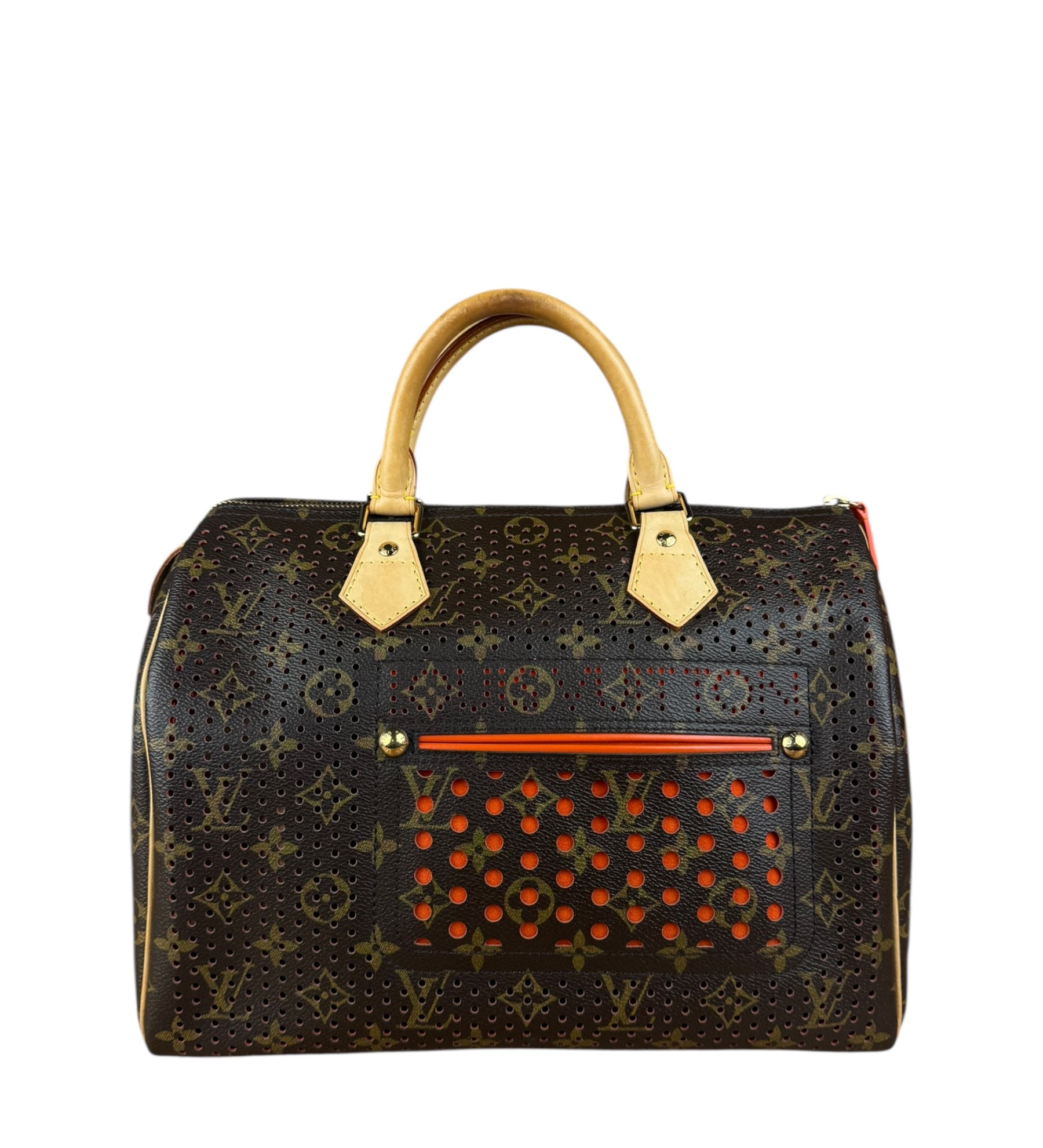 Louis Vuitton Perforated Monogram Speedy 30 Orange