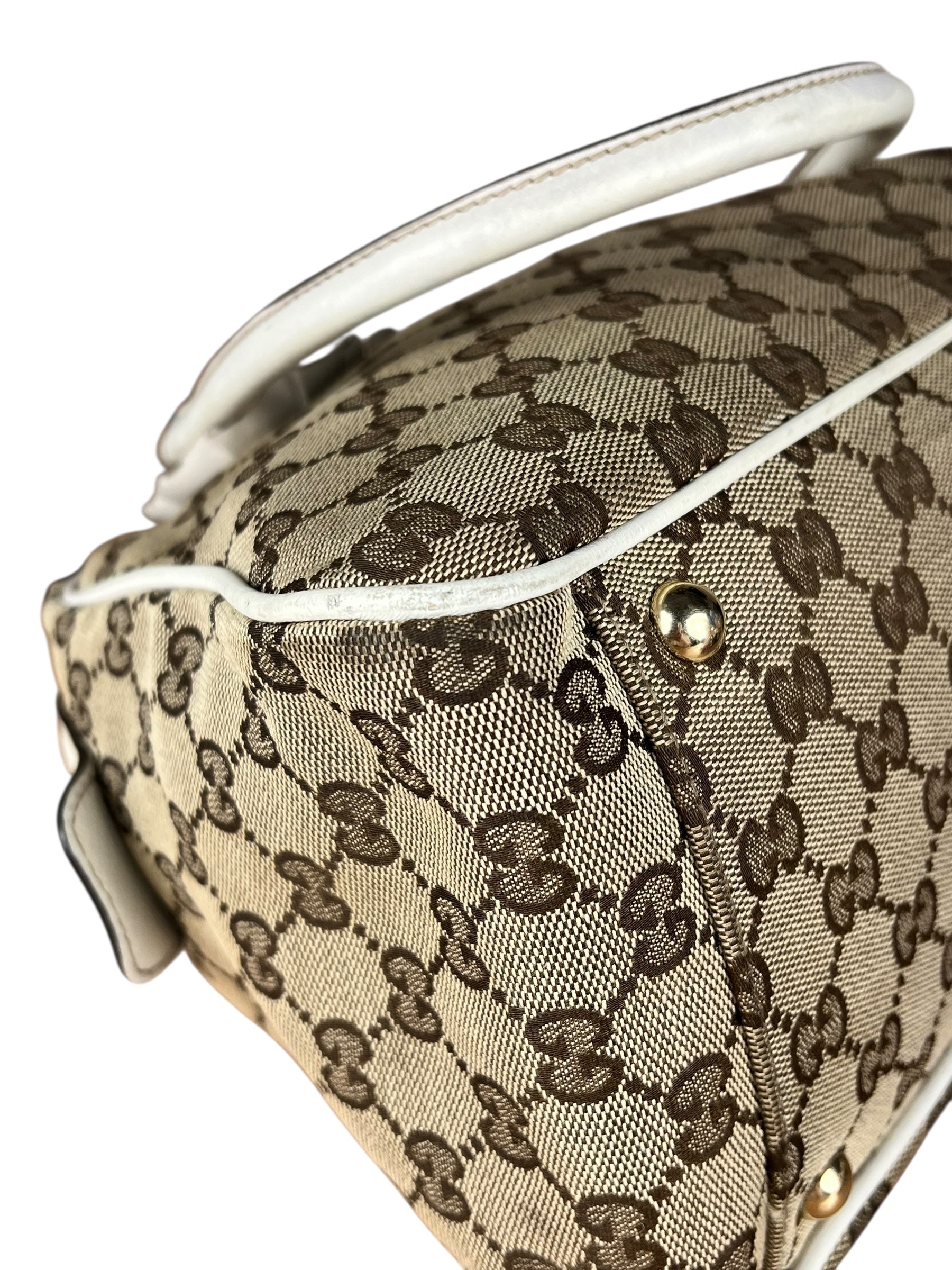 Gucci GG Canvas Trophy Boston Bag