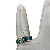 Gucci SS Silver & Turquoise Enamel Band Ring