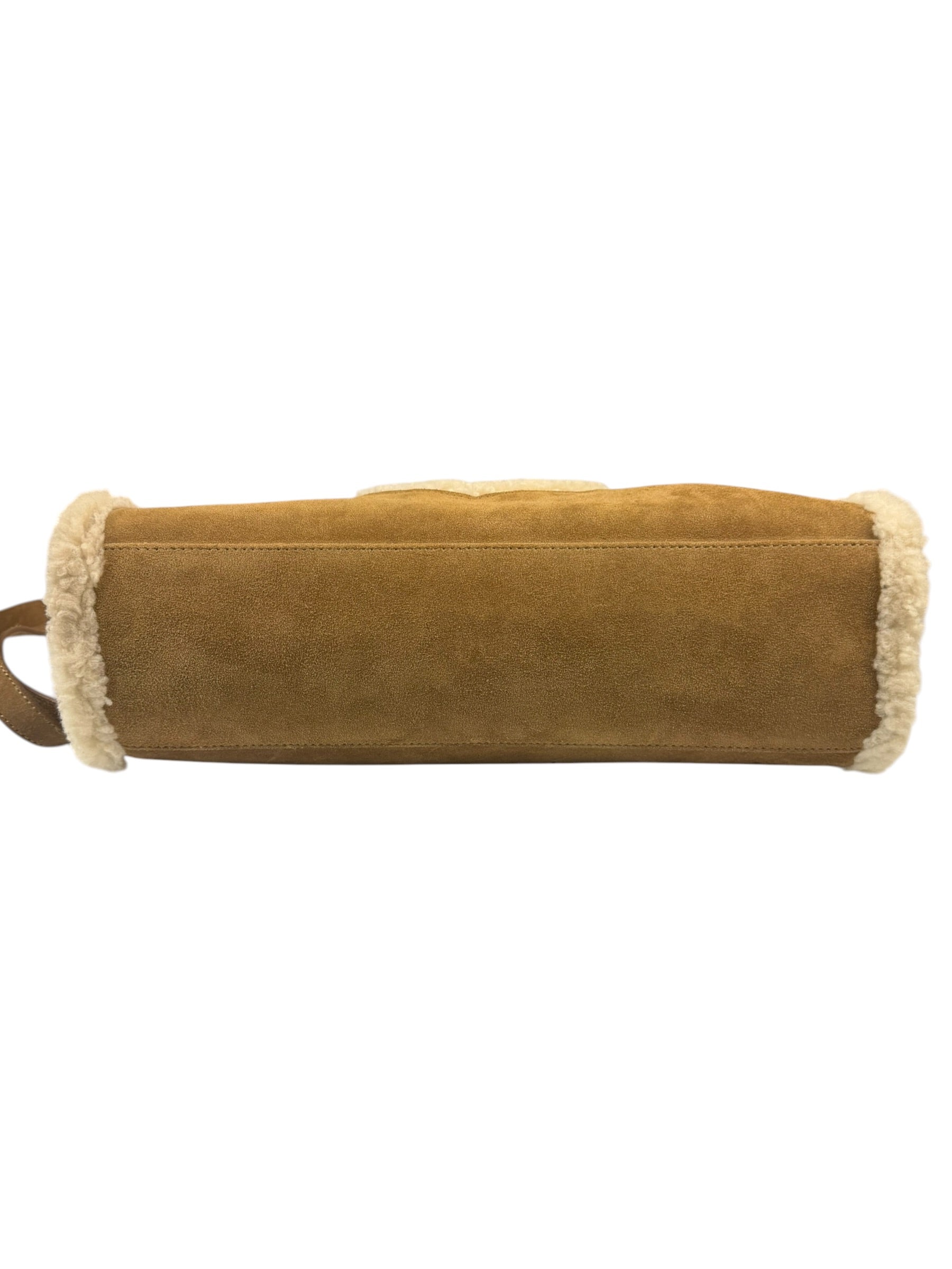 UGG x Telfar Brown Suede Medium Chestnut Shopper Tote