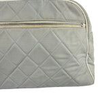 Chanel Vintage Grey Quilted Woven Sports Line Canvas Bowler Bag  2001