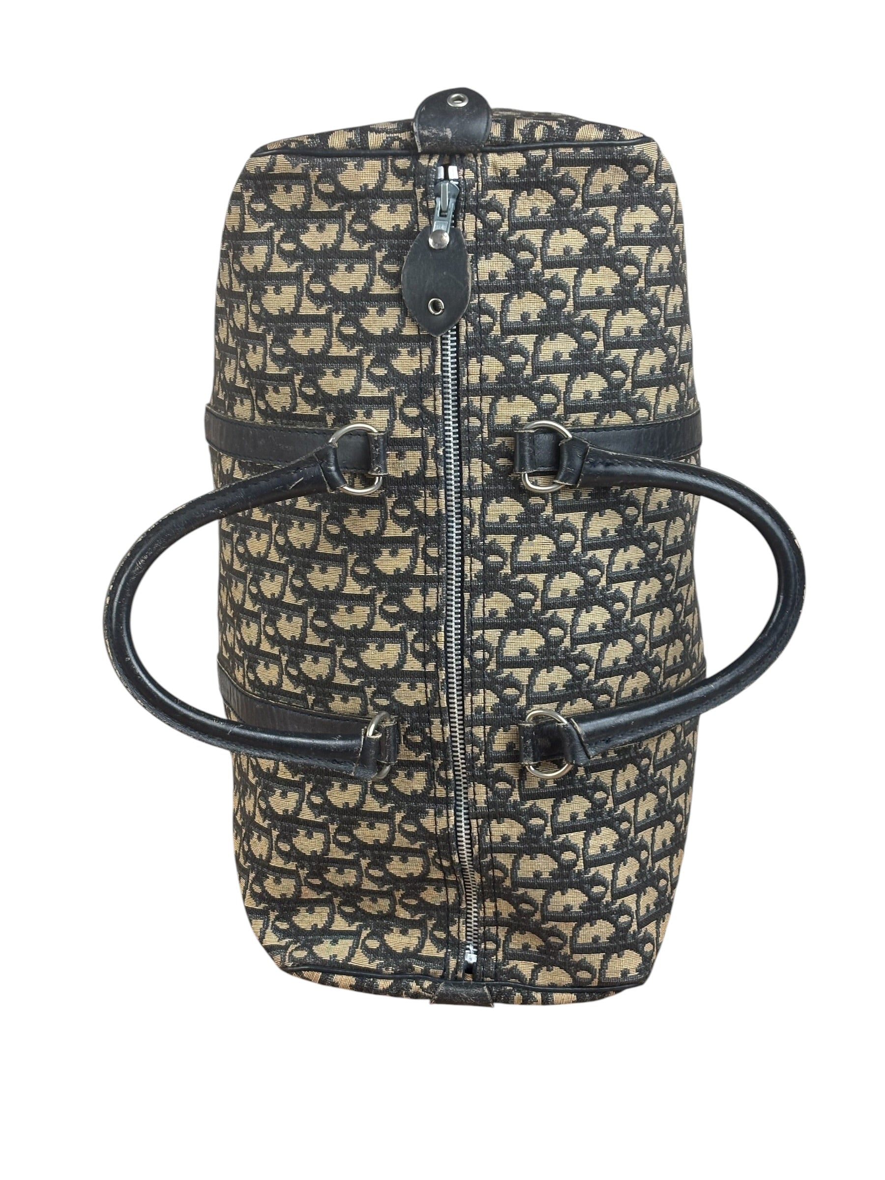 Christian Dior Vintage Navy Blue Trotter Boston Bag