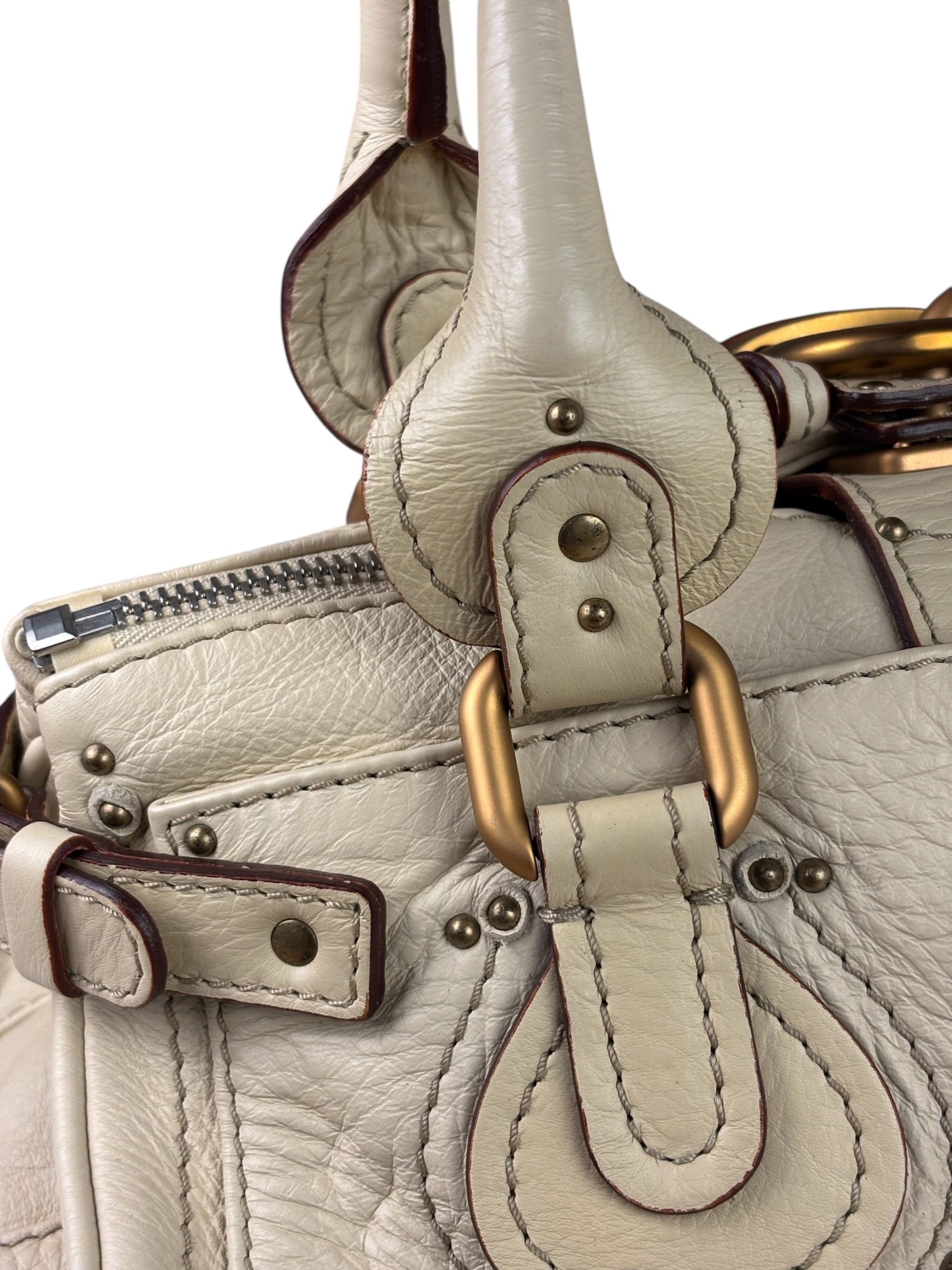 Chloe Beige Leather Paddington Shoulder Bag