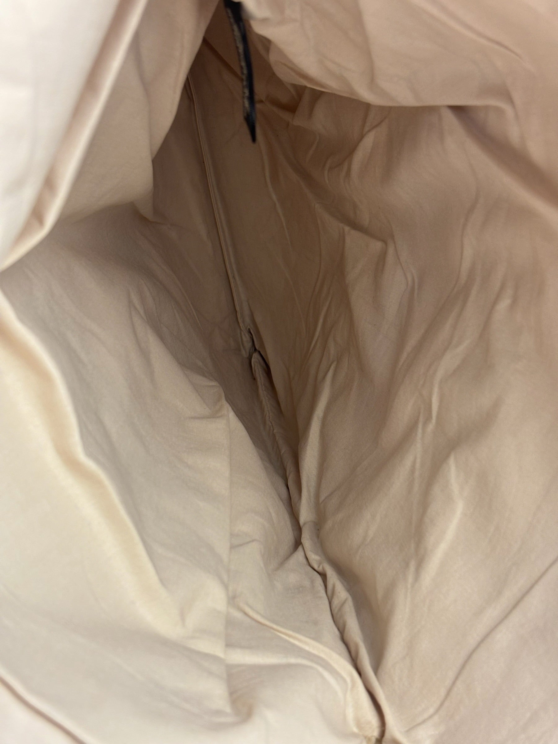 Hermes Beige Ècru Cotton Stripped Toile Fourre-Tout Briefcase
