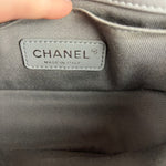 Chanel CC Silver Lambskin Quilted Boy Bag Red Stingray 2012