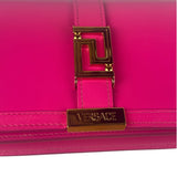 Versace Pink Leather Greca Goddess Flap Wallet-On-Chain