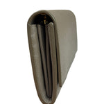 Celine Grey Leather Long Flap Wallet