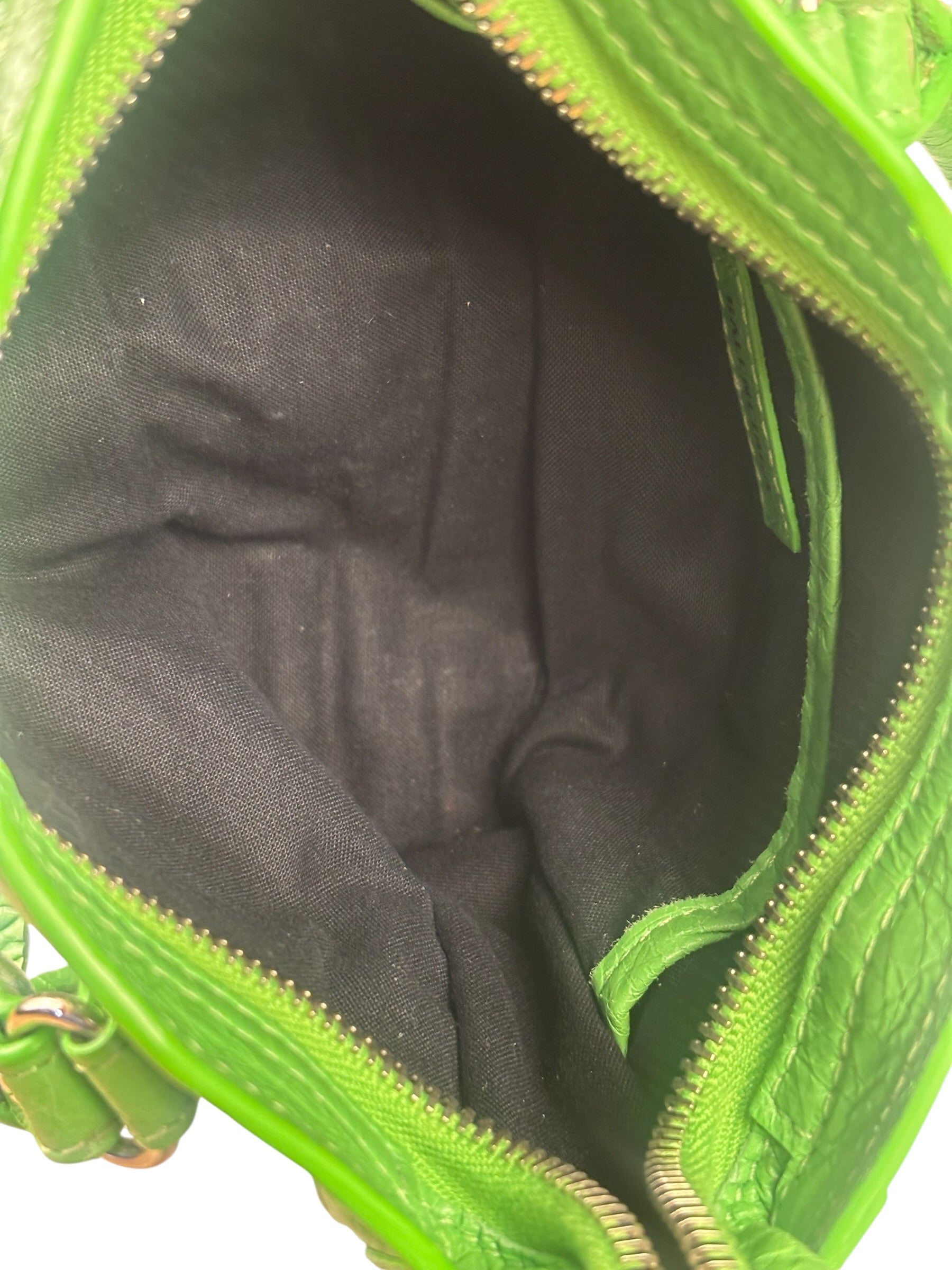 Balenciaga Green Leather Small Le City Two-Way Bag