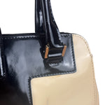 Gucci Cream/Beige Patent Leather Square Hand Bag