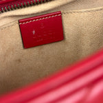 Gucci Leather GG Red Marmont Crossbody