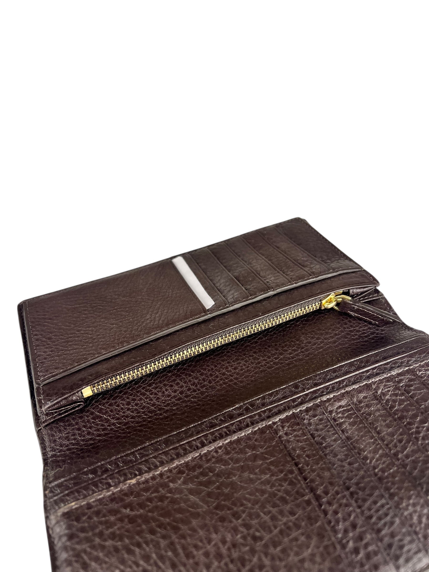 Coach Brown Leather Long Wallet