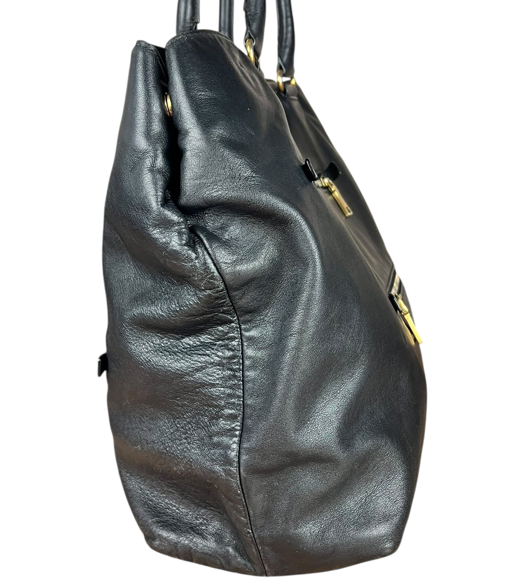 Prada Soft Calf Zipper Tote