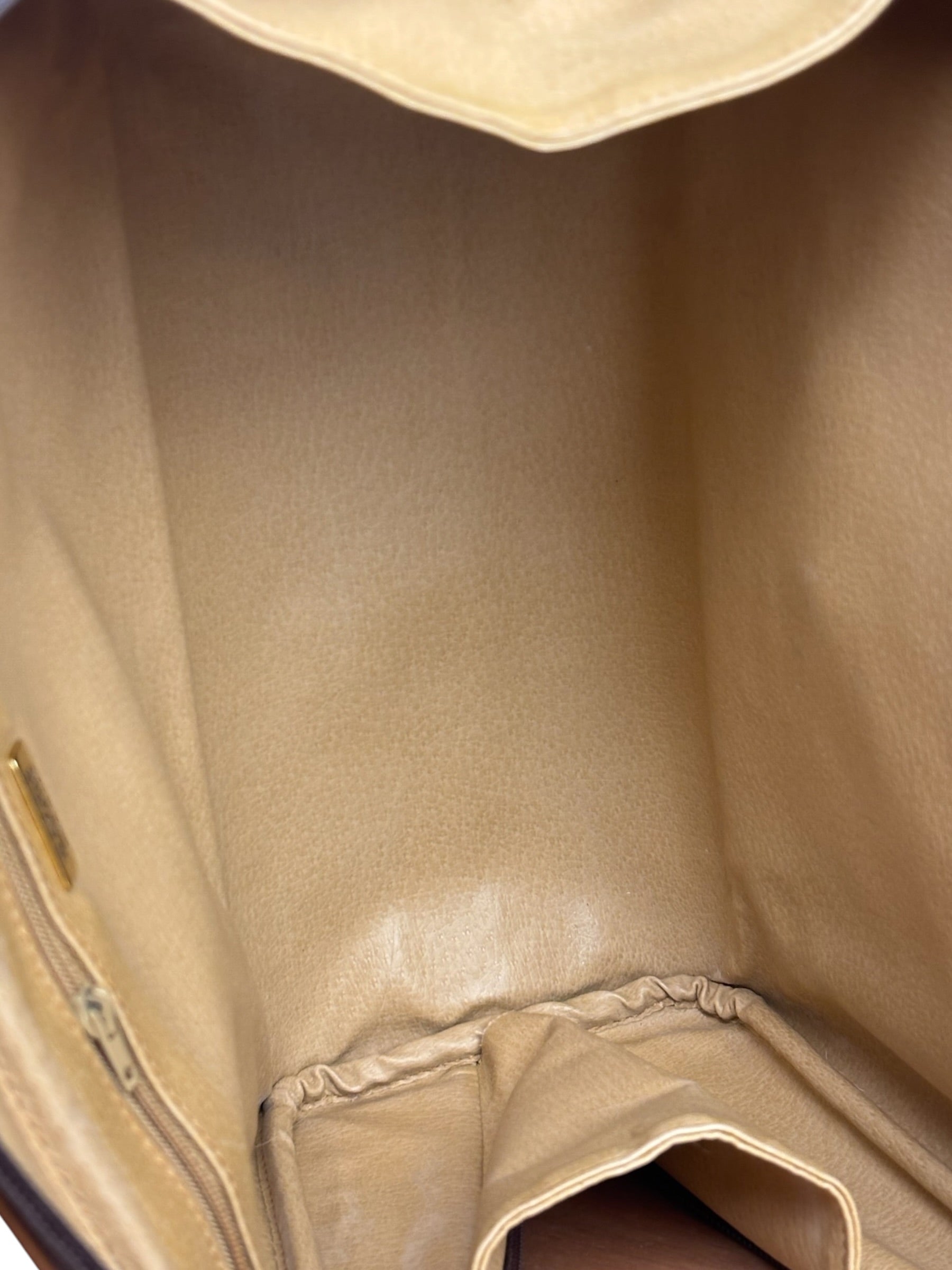Bally Vintage Leather Coated Monogram Handbag
