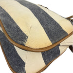 Burberrry Multicolor Leather Trim Striped Crossbody Bag