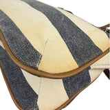 Burberrry Multicolor Leather Trim Striped Crossbody Bag