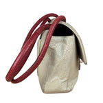 Chanel Beige Perforated Leather CC Flap Bag 2001