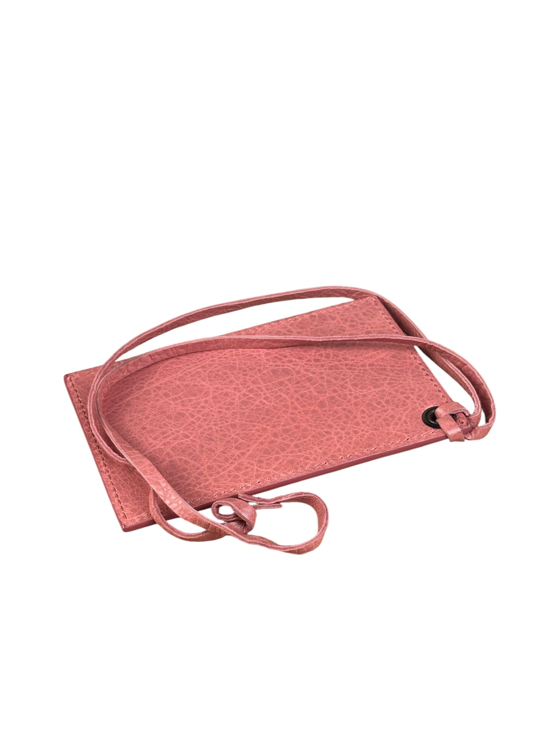 Balenciaga Rose Burbon Leather Large Premier Clutch Bag