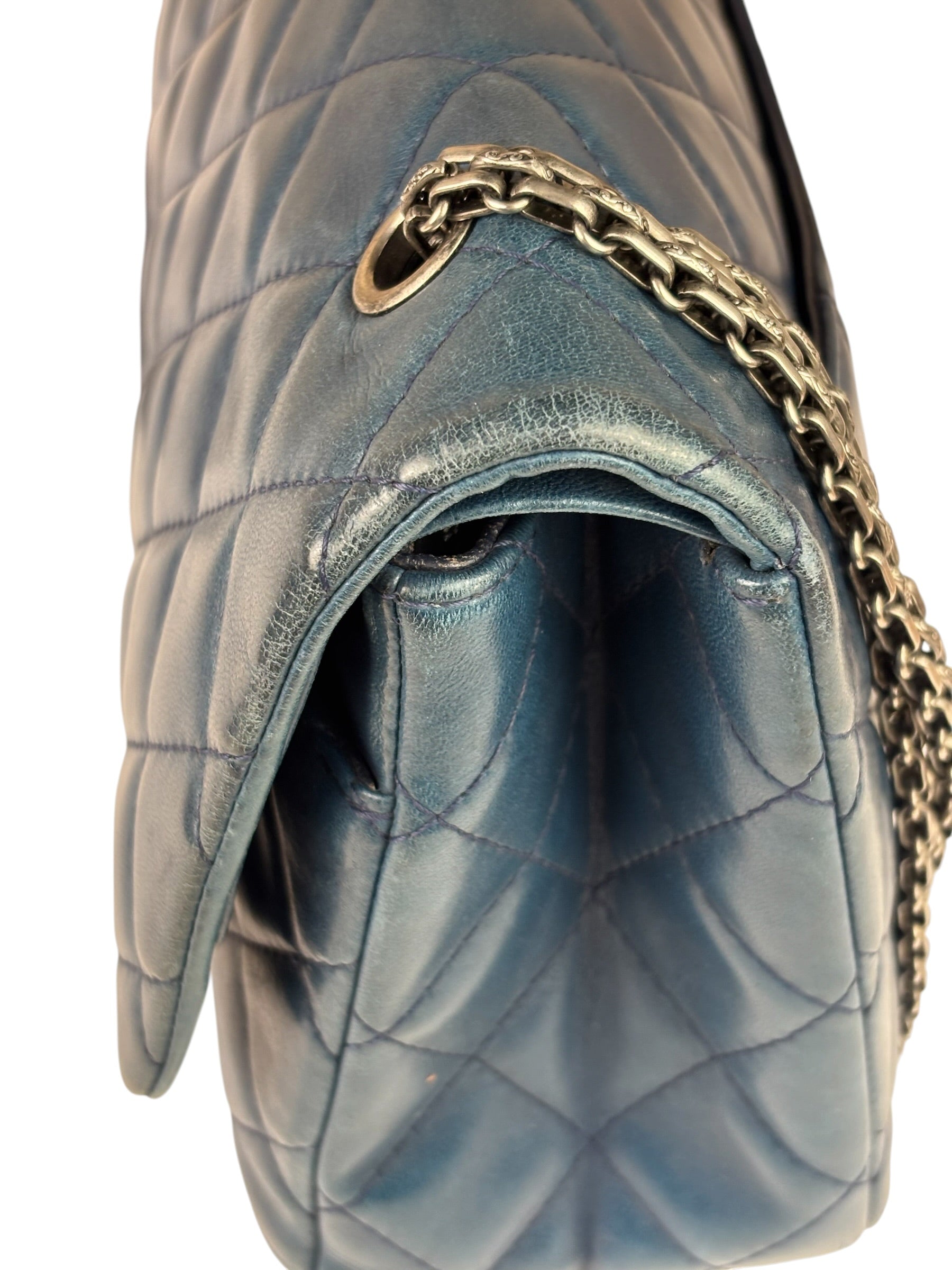 Chanel Blue Reissue 225 Double Flap Bag 1991