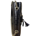 Gucci GG Purple Patent Flap Emily Chain Shoulder Bag