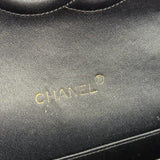 Chanel Black Quilted Satin Gripoix 1986