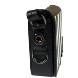 Off-White Black/White Leather Binder Clip Crossbody Bag