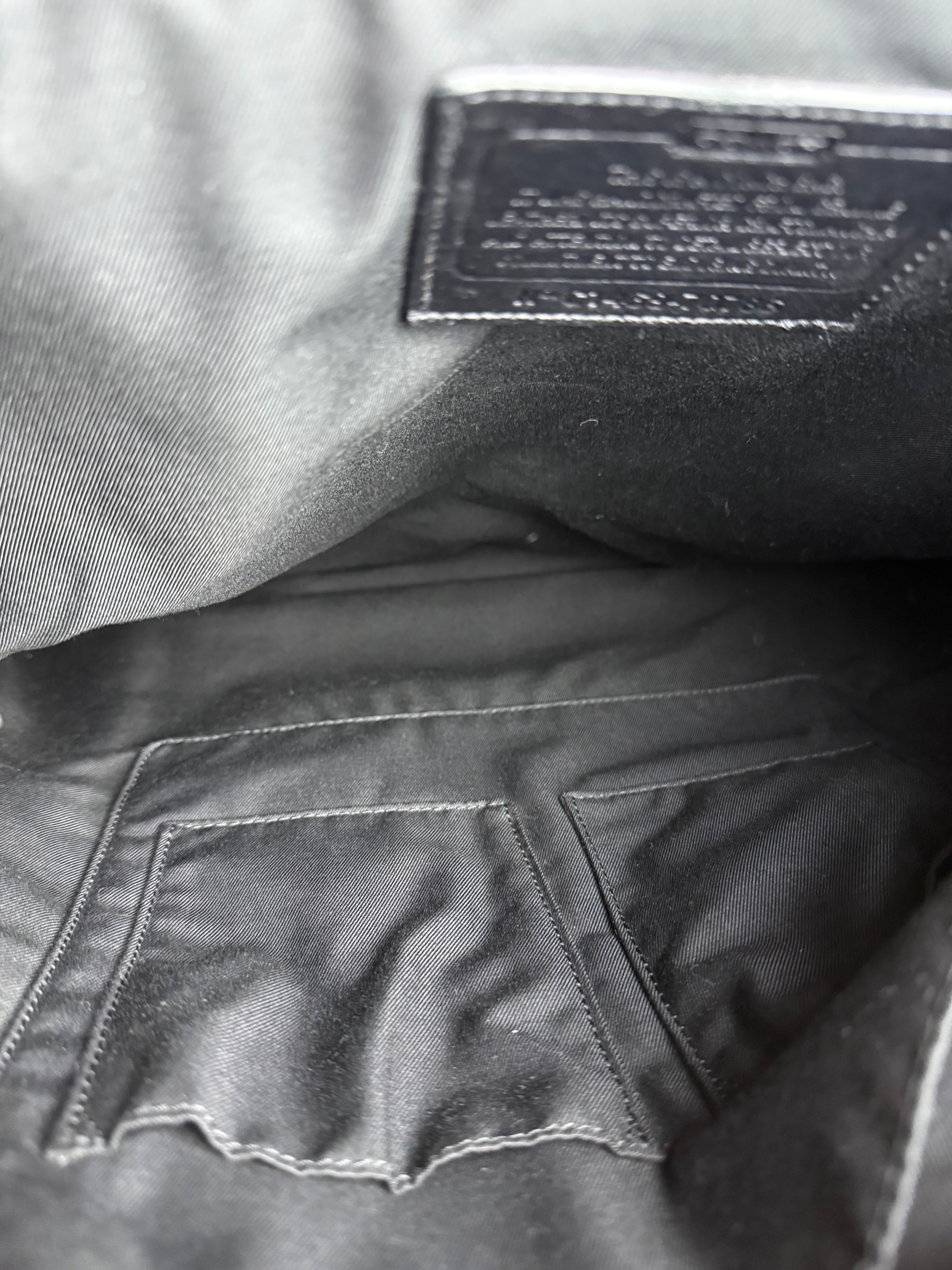 Coach black Leather Backpack