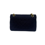 Chanel Navy Quilted Denim Double Flap Bag
