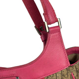 Christian Dior Vintage Pink Leather Trim Diorssimo Street Chic Shoulder Bag
