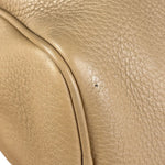 Prada Beige Leather Vitello Daino Buckle Shoulder Bag