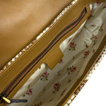 Gucci Raffia Snake-Trimmed Marmont Chain Bag